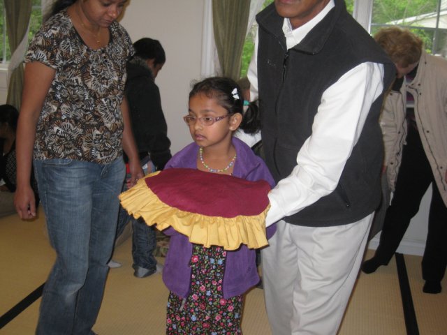 Taking the Buddha Puja